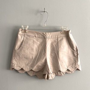 Naked Zebra Size S Putty Colored Linen Shorts
